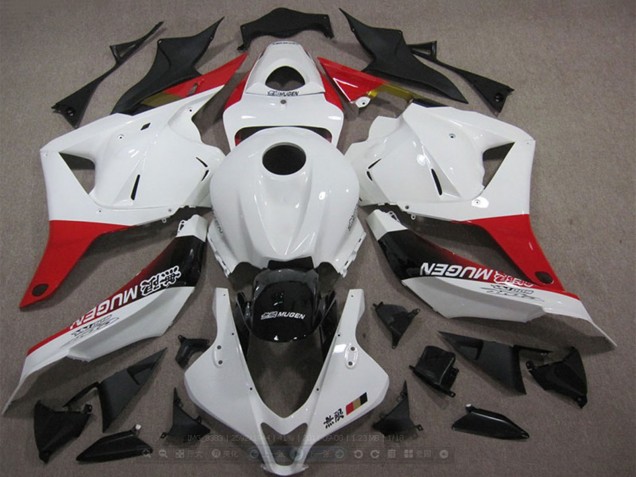 2009-2012 White Red Glossy Black Mugen Honda CBR600RR Motorcycle Fairings