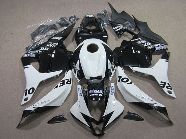 2009-2012 White Glossy Black Repsol Honda CBR600RR Motorcycle Fairing Kits
