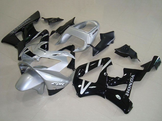 2000-2001 Silver Glossy Black Honda CBR900RR 929 Motorcycle Fairings