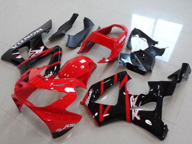 2000-2001 Red Glossy Black Stripe Honda CBR900RR 929 Motorcycle Fairings