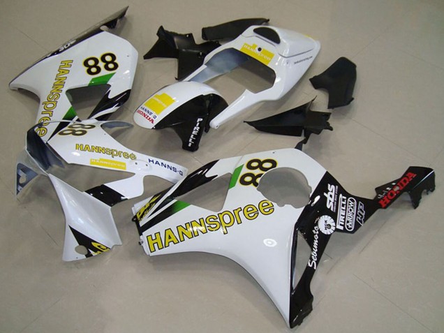 2002-2003 White Yellow Glossy Black Hannspree 88 Honda CBR900RR 954 Motorcycle Fairings