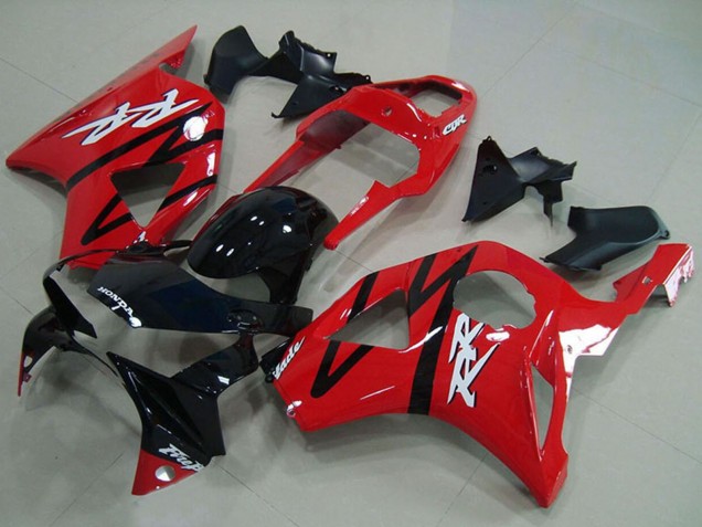2002-2003 Red Glossy Black Stripe Honda CBR900RR 954 Motorcycle Fairings