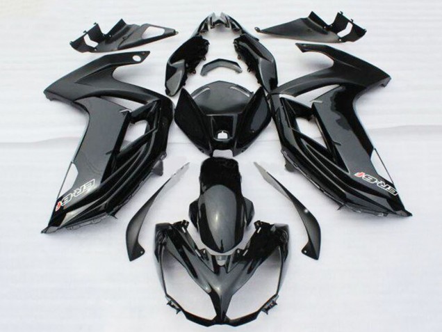 2012-2014 Glossy Black with Decal Kawasaki ER6F Motorcycle Fairings