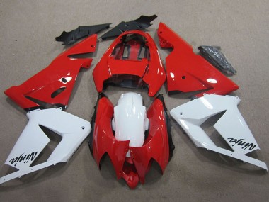 2004-2005 Red White Ninja Kawasaki ZX10R Motorcycle Fairings