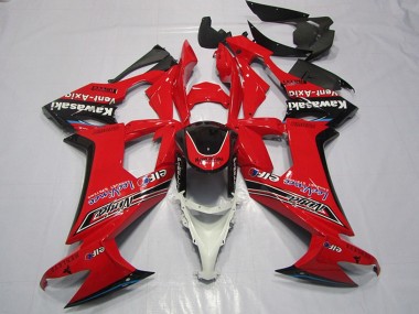 2008-2010 Red Glossy Black Elf Vent-Axia Kawasaki ZX10R Motorcycle Fairings