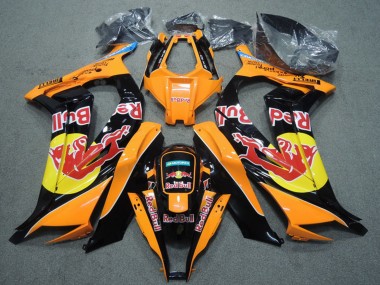 2011-2015 Orange Black Red Bull Kawasaki ZX10R Motorcycle Fairings