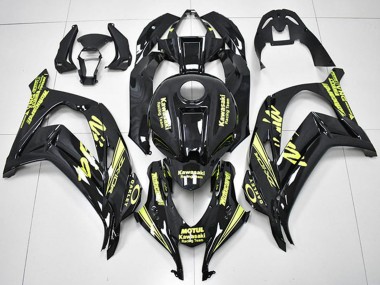 2016-2020 Glossy Black Yellow Motul Racing Team Motocard Kawasaki ZX10R Motorcycle Fairings
