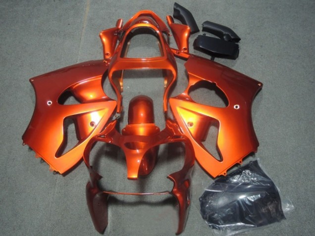 2000-2002 Orange Kawasaki ZX6R Motorcycle Fairings