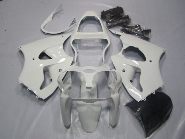 2000-2002 White Kawasaki ZX6R Motorcycle Fairings