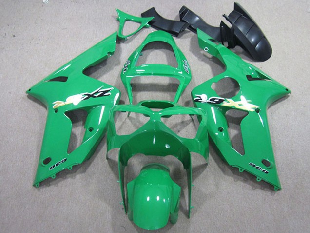 2003-2004 Green Kawasaki ZX6R Motorcycle Fairing Kits