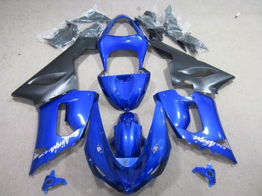2005-2006 Blue Matte Black Kawasaki ZX6R Motorcycle Fairing