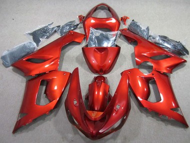 2005-2006 Red Kawasaki ZX6R Motorcycle Fairing