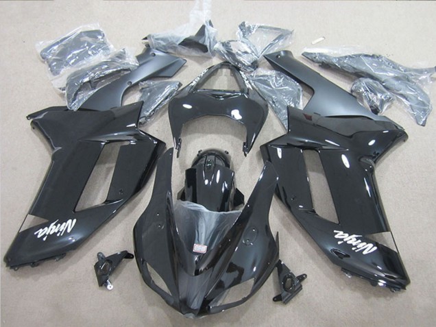 2007-2008 Black Ninja Kawasaki ZX6R Motorcycle Fairings