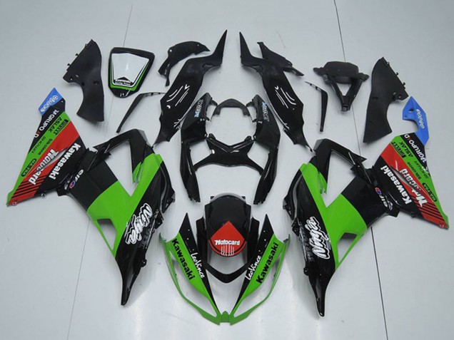 2013-2018 Glossy Black Green Red Blue Motocard Kawasaki ZX6R Motorcycle Fairings