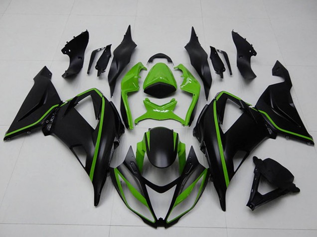 2013-2018 Green Matte Black Kawasaki ZX6R Motorcycle Fairings
