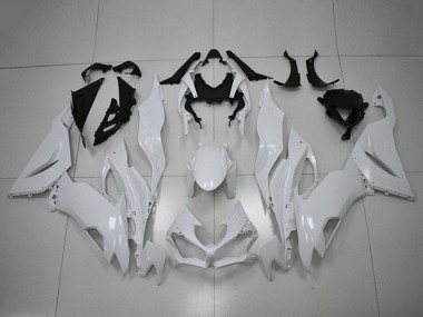 2019-2022 White Kawasaki ZX6R Motorcycle Fairings