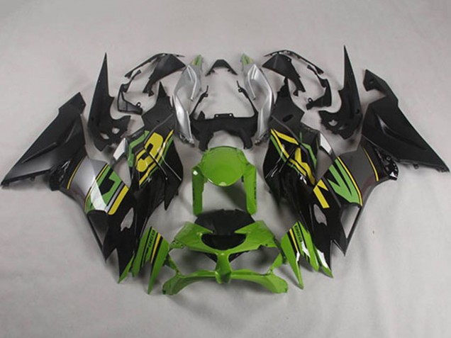 2019-2022 Green Yellow Silver Matte Black Kawasaki ZX6R Motorcycle Fairings