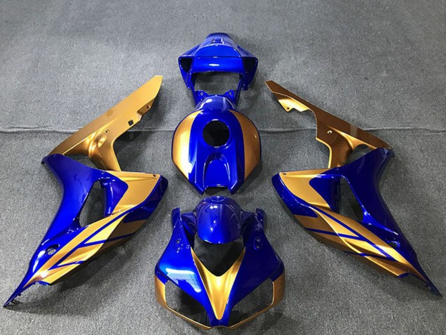2006-2007 Gold Blue Honda CBR1000RR Motorcycle Fairings