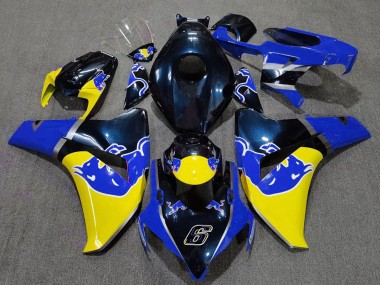 2008-2011 Dark Blue Yellow Red Bull Honda CBR1000RR Motorcycle Fairing