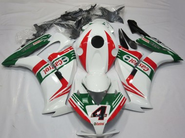 2012-2016 White Red Green Castrol 4 Honda CBR1000RR Motorcycle Fairings