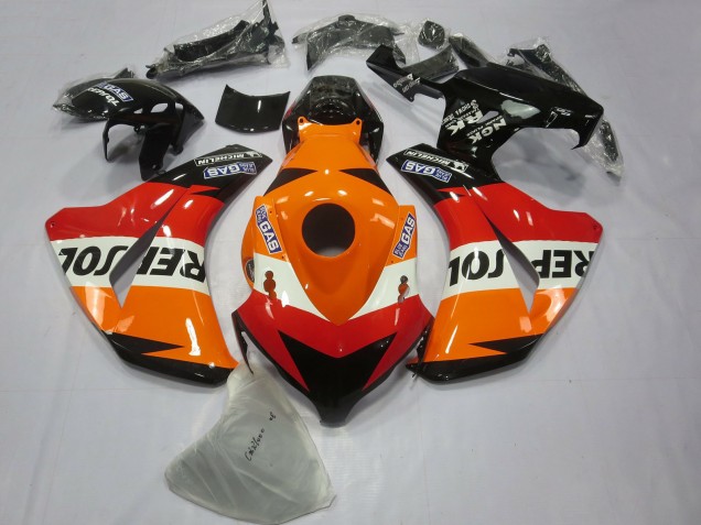 2008-2011 Orange White Red Glossy Black Repsol Honda CBR1000RR Bike Fairings