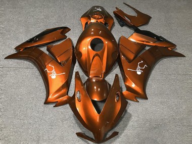 2012-2016 Deep Orange Glossy Black Honda CBR1000RR Motorcycle Fairings