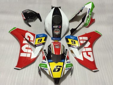 2008-2011 White Red Yellow Green Black Givi 6 Honda CBR1000RR Motorcycle Fairings