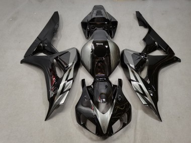 2006-2007 Silver Glossy Black Honda CBR1000RR Motorcycle Fairings