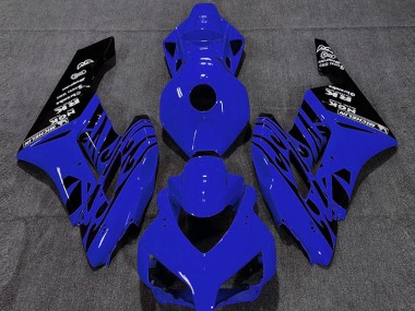 2004-2005 Blue Glossy Black Flame Honda CBR1000RR Motorcycle Fairings