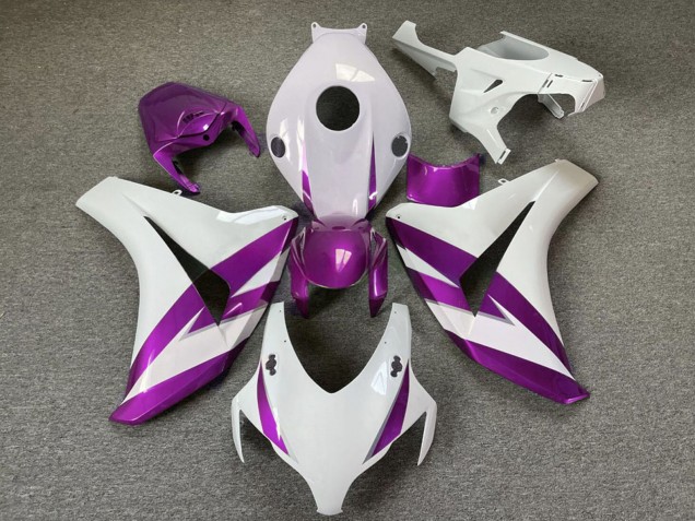 2008-2011 White Purple Honda CBR1000RR Motorcycle Fairings