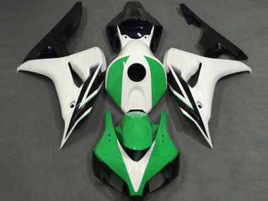 2006-2007 White Green Glossy Black Honda CBR1000RR Motorcycle Fairings