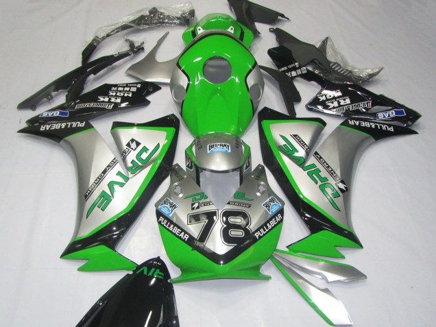 2012-2016 Silver Green Glossy Black Honda CBR1000RR Motorcycle Fairings