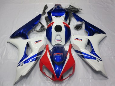 2006-2007 White Red Blue HRC OEM Style Honda CBR1000RR Motorcycle Fairing