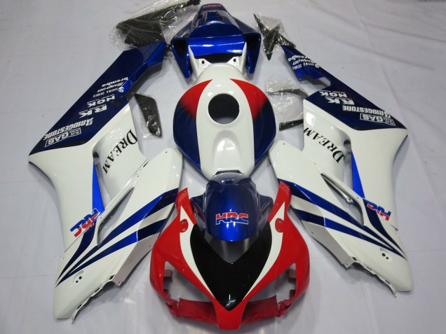 2004-2005 White Blue Red HRC OEM Style Dream Honda CBR1000RR Motorcycle Fairings