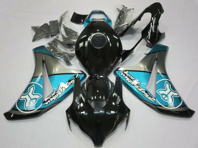 2008-2011 Light Blue Grey Glossy Black Honda CBR1000RR Motorcycle Fairings
