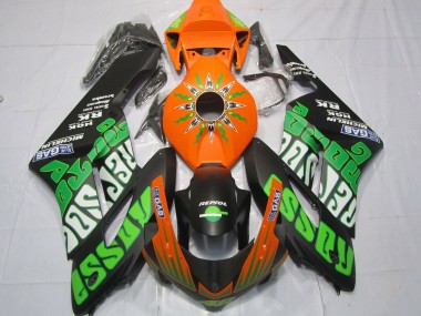 2004-2005 Orange Green Matte Black Rossi Honda CBR1000RR Motorcycle Fairings