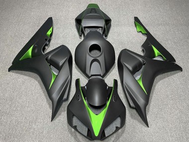 2006-2007 Matte Black Green Honda CBR1000RR Motorcycle Fairings