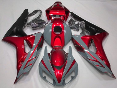 2006-2007 Nardo Grey Red Matte Black Honda CBR1000RR Motorcycle Fairings