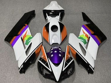 2004-2005 White Orange Purple Glossy Black Star Honda CBR1000RR Motorcycle Fairings