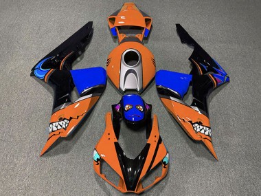 2006-2007 Orange Silver Blue Glossy Black Shark Honda CBR1000RR Motorcycle Fairings