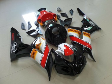2006-2007 Orange White Red Glossy Black Pirelli Racing Honda CBR1000RR Motorcycle Fairings