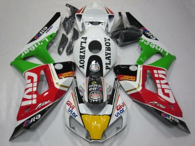 2006-2007 White Red Green Yellow Black Givi PlayBoy Honda CBR1000RR Motorcycle Fairings
