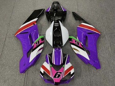 2004-2005 Purple White Red Pink Glossy Black 6 Honda CBR1000RR Motorcycle Fairings