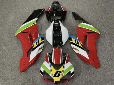 2004-2005 White Red Green Yellow Glossy Black 6 Honda CBR1000RR Motorcycle Fairings