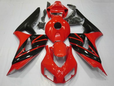 2006-2007 Red Glossy Black Matte Black Honda CBR1000RR Motorcycle Fairings
