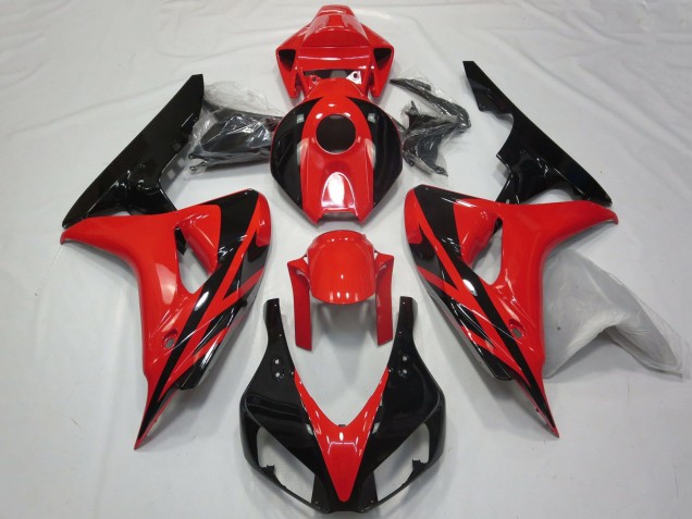 2006-2007 Red Glossy Black OEM Style No Decals Honda CBR1000RR Motorcycle Fairings