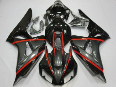2006-2007 Glossy Black Grey Red Honda CBR1000RR Motorcycle Fairings