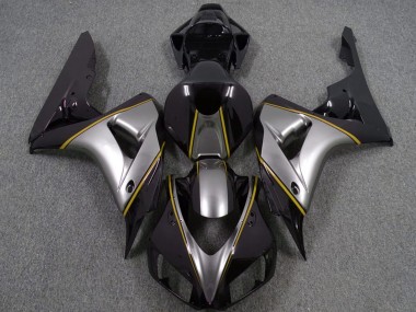 2006-2007 Silver Yellow Glossy Black Pin Stripe Honda CBR1000RR Motorcycle Fairings