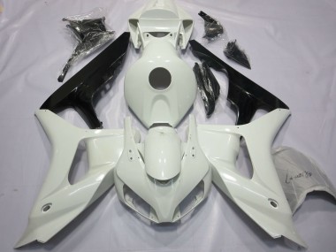 2006-2007 White Glossy Black Honda CBR1000RR Motorcycle Fairings
