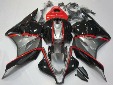 2009-2012 Red Grey Glossy Black Honda CBR600RR Motorcycle Fairings